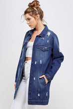 Load image into Gallery viewer, DENIM 3/4 QUARTER JACKETS DISTRESSED WASHED