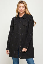 Load image into Gallery viewer, DENIM 3/4 QUARTER JACKETS DISTRESSED WASHED