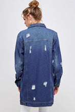 Load image into Gallery viewer, DENIM 3/4 QUARTER JACKETS DISTRESSED WASHED