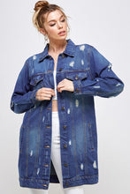 Load image into Gallery viewer, DENIM 3/4 QUARTER JACKETS DISTRESSED WASHED