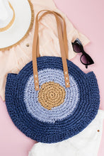 Load image into Gallery viewer, Straw Circle Tote