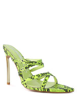 Load image into Gallery viewer, NIGHTCLUB HIGH HEELED NEON ANIMAL SANDALS