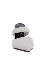Load image into Gallery viewer, Fauci Diamante Strap Heeled Mules