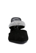 Load image into Gallery viewer, Fauci Diamante Strap Heeled Mules