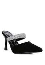 Load image into Gallery viewer, Fauci Diamante Strap Heeled Mules