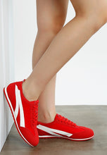 Load image into Gallery viewer, Montek Faux Leather Lace-Up Sneakers