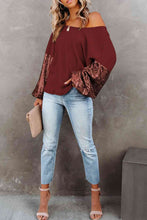 Load image into Gallery viewer, Sequin Waffle-Knit Blouse