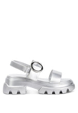 Load image into Gallery viewer, Silas Metallic Chunky Sandals
