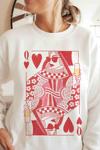 Load image into Gallery viewer, CHAMPAGNE QUEEN OF HEARTS Graphic Sweatshirt
