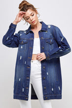 Load image into Gallery viewer, DENIM 3/4 QUARTER JACKETS DISTRESSED WASHED
