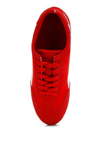 Load image into Gallery viewer, Montek Faux Leather Lace-Up Sneakers
