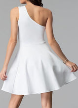 Load image into Gallery viewer, ONE SHOULDER DRESS WITH TEARDROP CUTOUT
