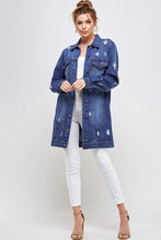 Load image into Gallery viewer, DENIM 3/4 QUARTER JACKETS DISTRESSED WASHED
