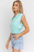 Load image into Gallery viewer, SLEEVELESS POWER SHOULDER KNIT TOP
