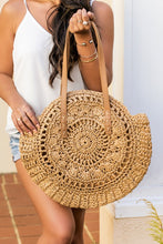 Load image into Gallery viewer, Straw Circle Tote
