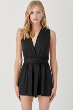 Load image into Gallery viewer, Halter Neck Waist Banded Knit Romper
