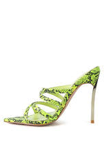 Load image into Gallery viewer, NIGHTCLUB HIGH HEELED NEON ANIMAL SANDALS
