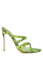 Load image into Gallery viewer, NIGHTCLUB HIGH HEELED NEON ANIMAL SANDALS
