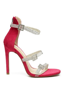 INES BLING STRAP HIGH HEEL SANDALS