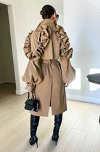 Load image into Gallery viewer, ATHINA FALL TRANSTION FLORAL SLEEVE TRENCH COAT
