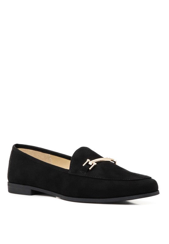 Zaara Solid Faux Suede Loafers