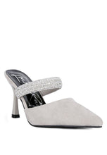 Load image into Gallery viewer, Fauci Diamante Strap Heeled Mules
