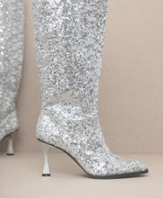 Load image into Gallery viewer, OASIS SOCIETY Jewel - Knee High Sequin Boots
