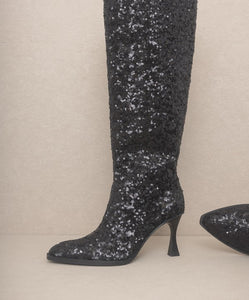 OASIS SOCIETY Jewel - Knee High Sequin Boots