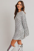 Load image into Gallery viewer, Long Sleeve Sequin Mini Dress
