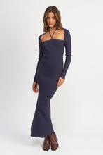 Load image into Gallery viewer, HALTER NECK MAXI DRESS WITH SLIT
