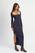 Load image into Gallery viewer, HALTER NECK MAXI DRESS WITH SLIT
