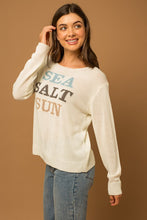 Load image into Gallery viewer, Round Neck Long Sleeve Sea Salt Sun Sweater
