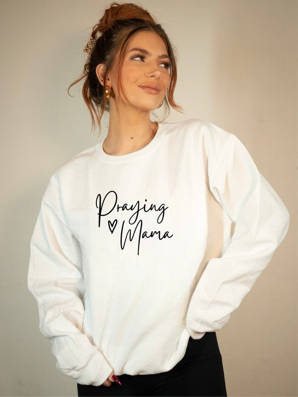 Praying Mama Premium Crewneck Sweatshirt