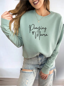 Praying Mama Premium Crewneck Sweatshirt