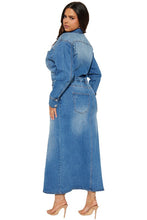 Load image into Gallery viewer, WOMEN FASHION DENIM LONG MAXI DRESS
