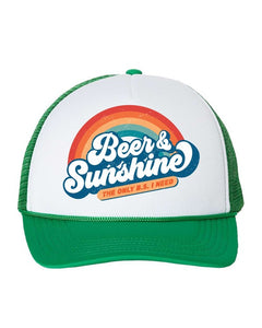 Beer and Sunshine the only bs Foam Trucker Hat