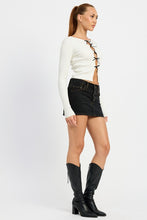 Load image into Gallery viewer, LONG SLEEVE RIBBED TOP WITH BOW DETAIL
