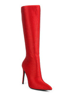 Load image into Gallery viewer, PIPETTE Diamante Set High Heeled Calf Boot
