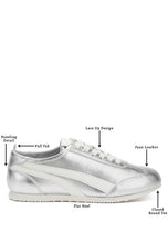 Load image into Gallery viewer, Montek Metallic Lace-Up Sneakers
