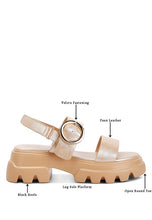 Load image into Gallery viewer, Silas Metallic Chunky Sandals
