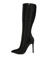 Load image into Gallery viewer, PIPETTE Diamante Set High Heeled Calf Boot
