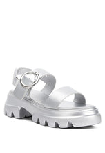 Load image into Gallery viewer, Silas Metallic Chunky Sandals
