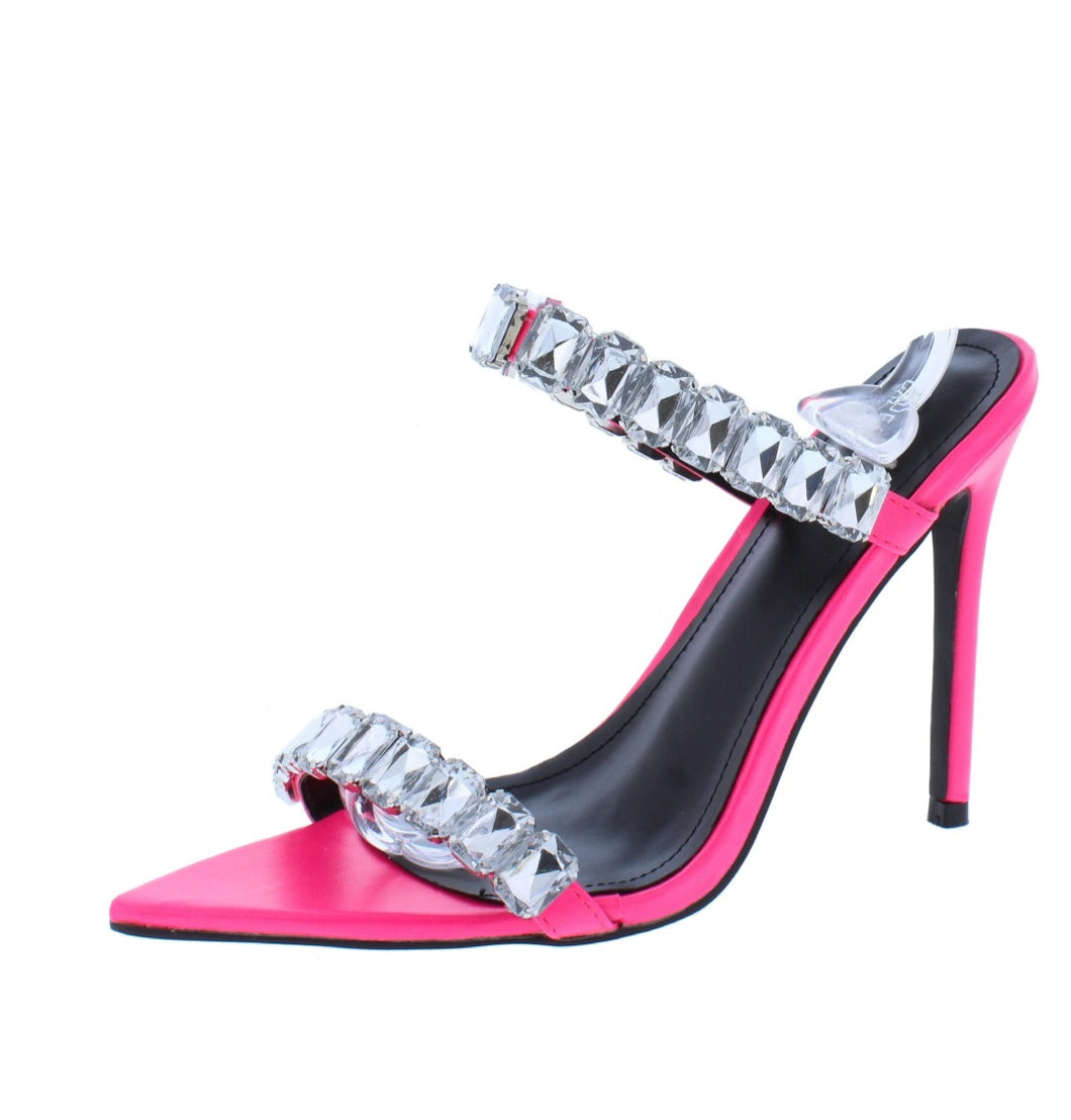 Meteorite Pink Rhinestone Heel