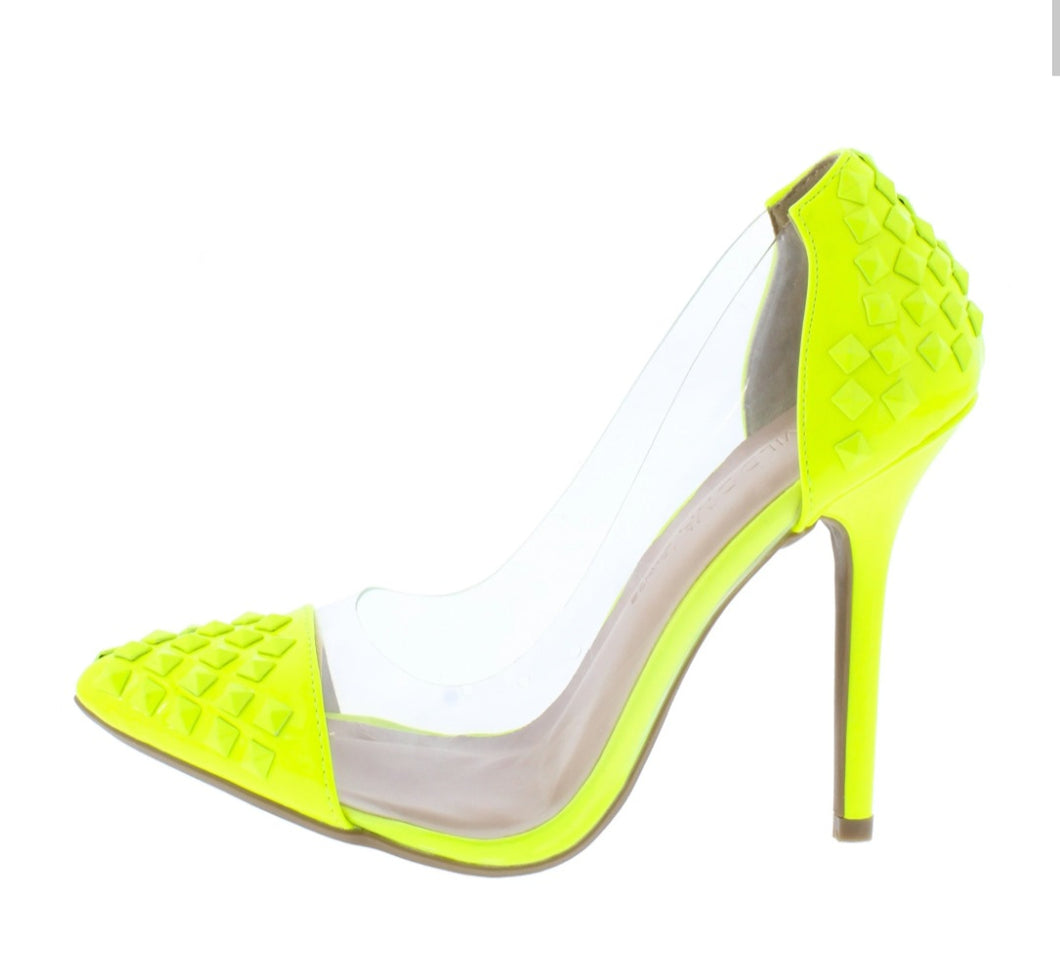 Adora Neon Yellow Heel