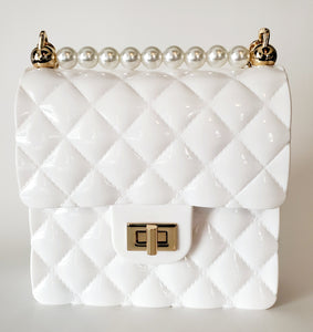 White Jelly Crossbody Handbag