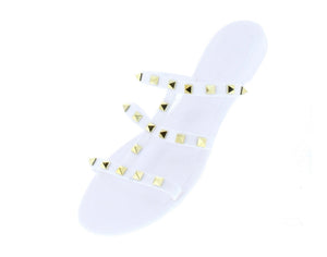 Miriam White Stud  Sandal