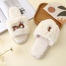 Load image into Gallery viewer, Faux Fur Open Toe Slippers
